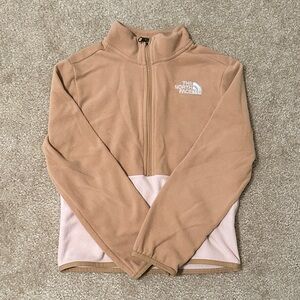 The North Face Beige and Light Pink Fleece top
